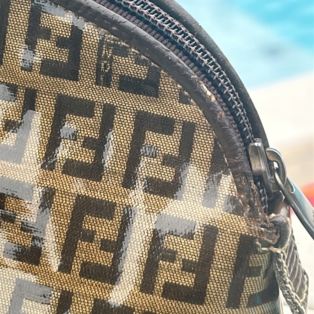 Fendi VINTAGE Zucchino FF Satchel Hand Bag - Picture 7 of 12